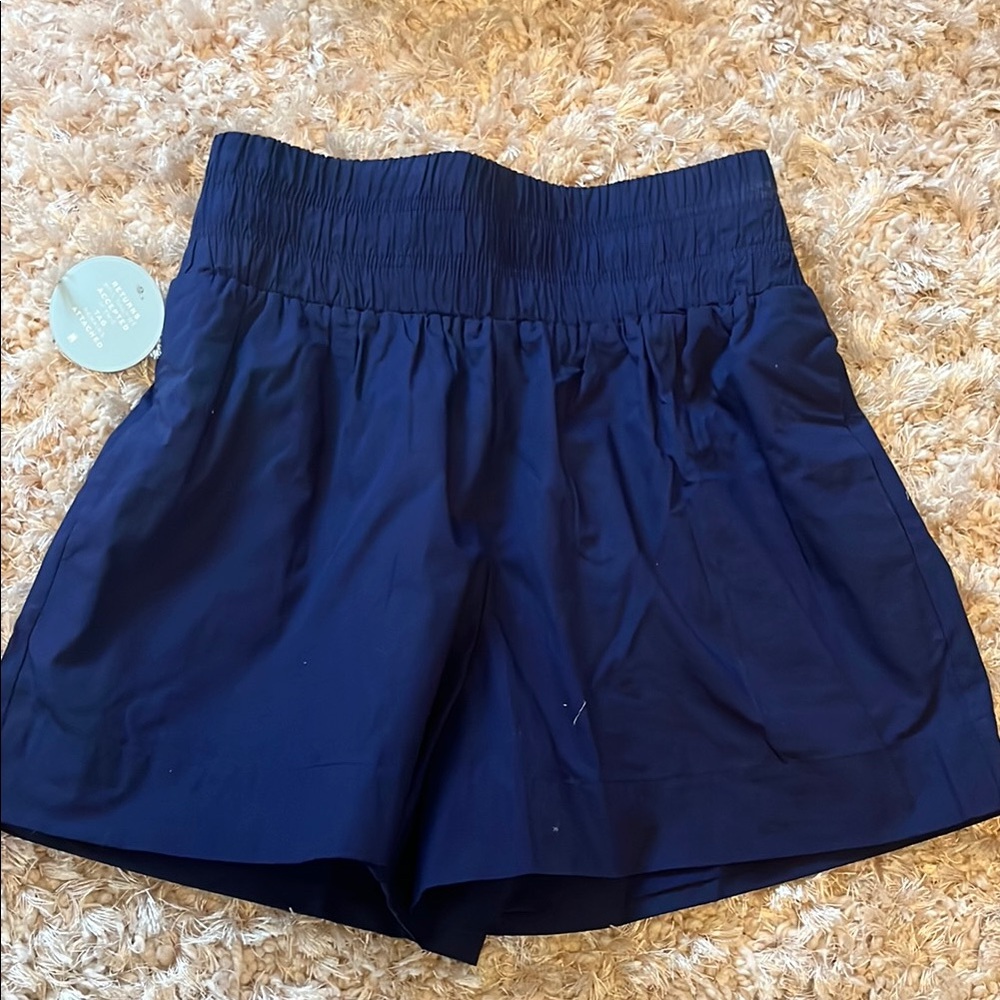 The Women's Livie Nap Shorts, Navy Cotton